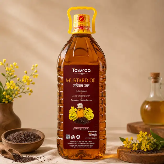 Tawraa Premium Mustard Oil  (সরিষার তেল) - 2 Liter jar