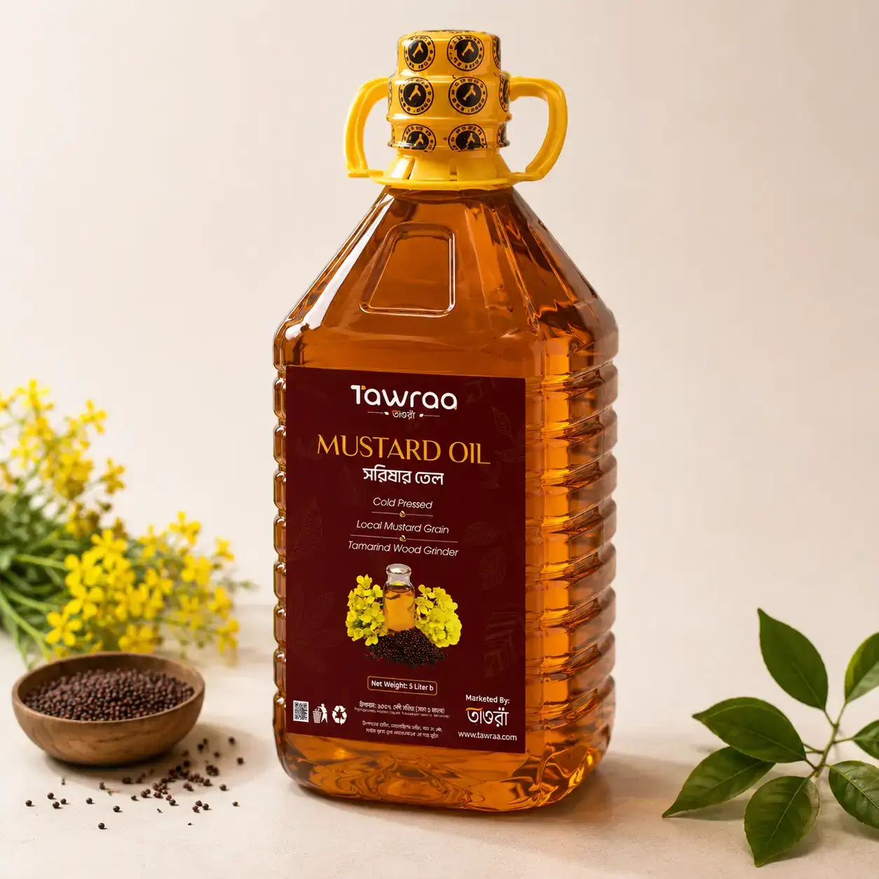 Tawraa Premium Mustard Oil (সরিষার তেল) - 5 Liter 4
