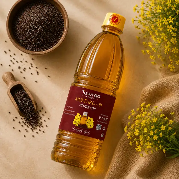 Tawraa Premium Mustard Oil (সরিষার তেল) - 1 Liter 3